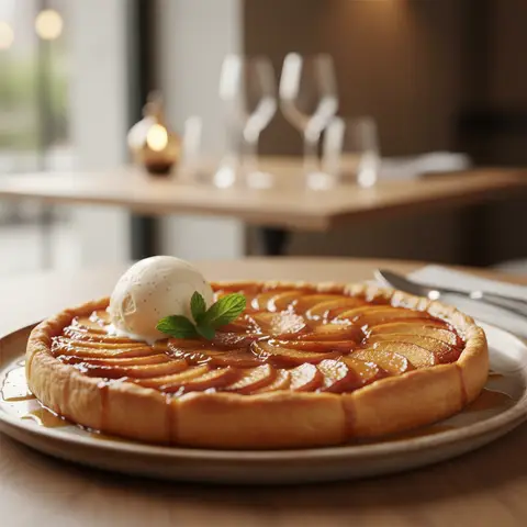 Tarte tatin aux pommes avec fond de pâte brisée