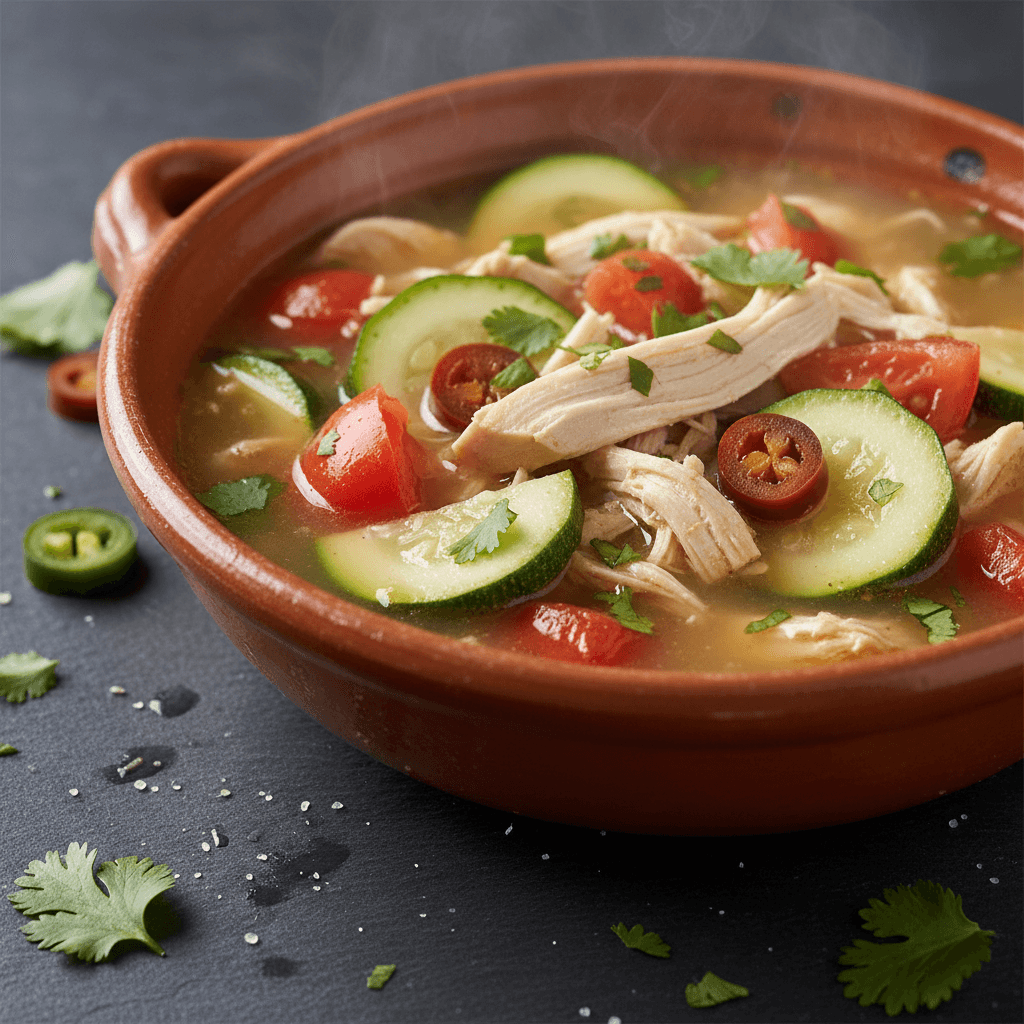 Caldo de pollo mexicain