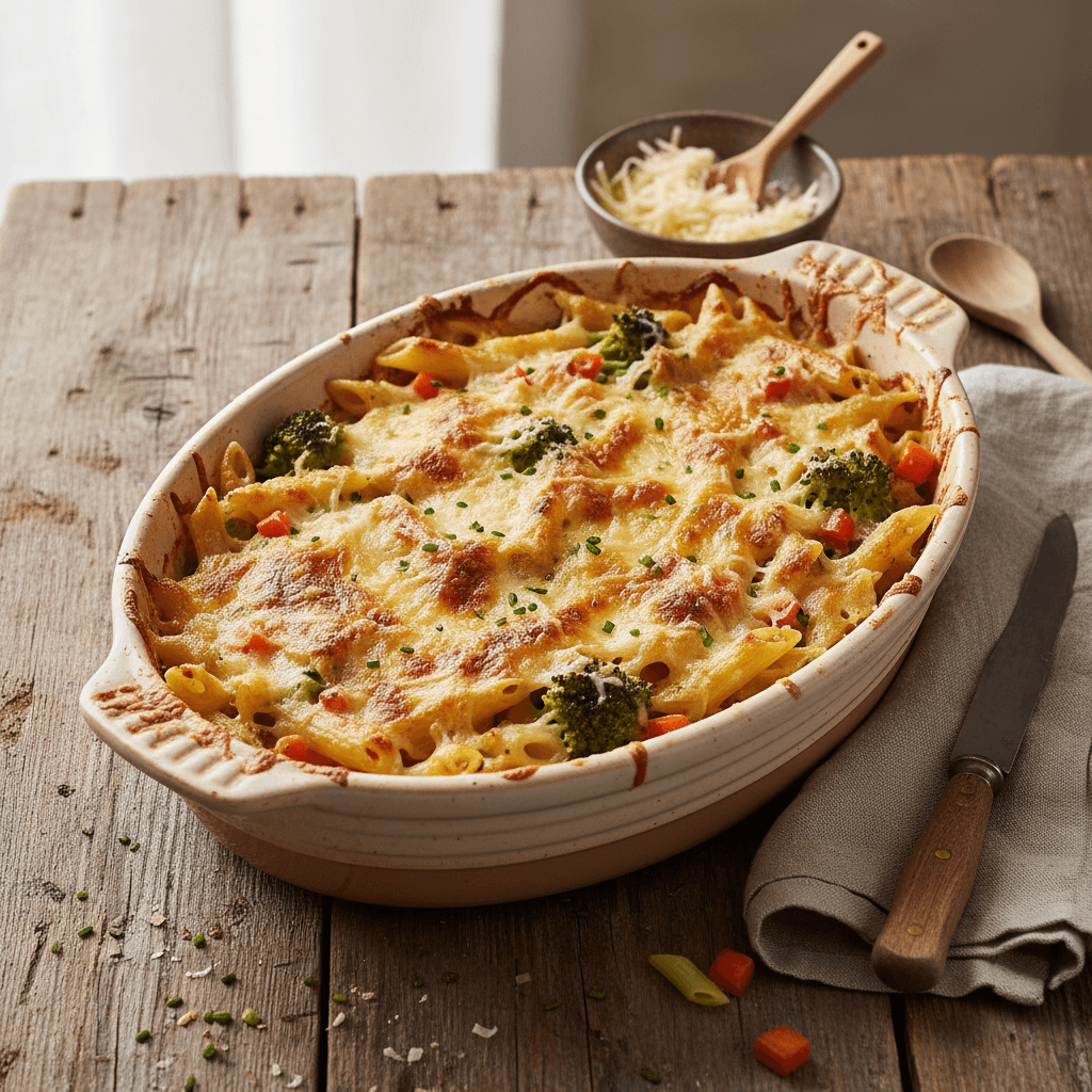 Nudelauflauf mit Gruyère