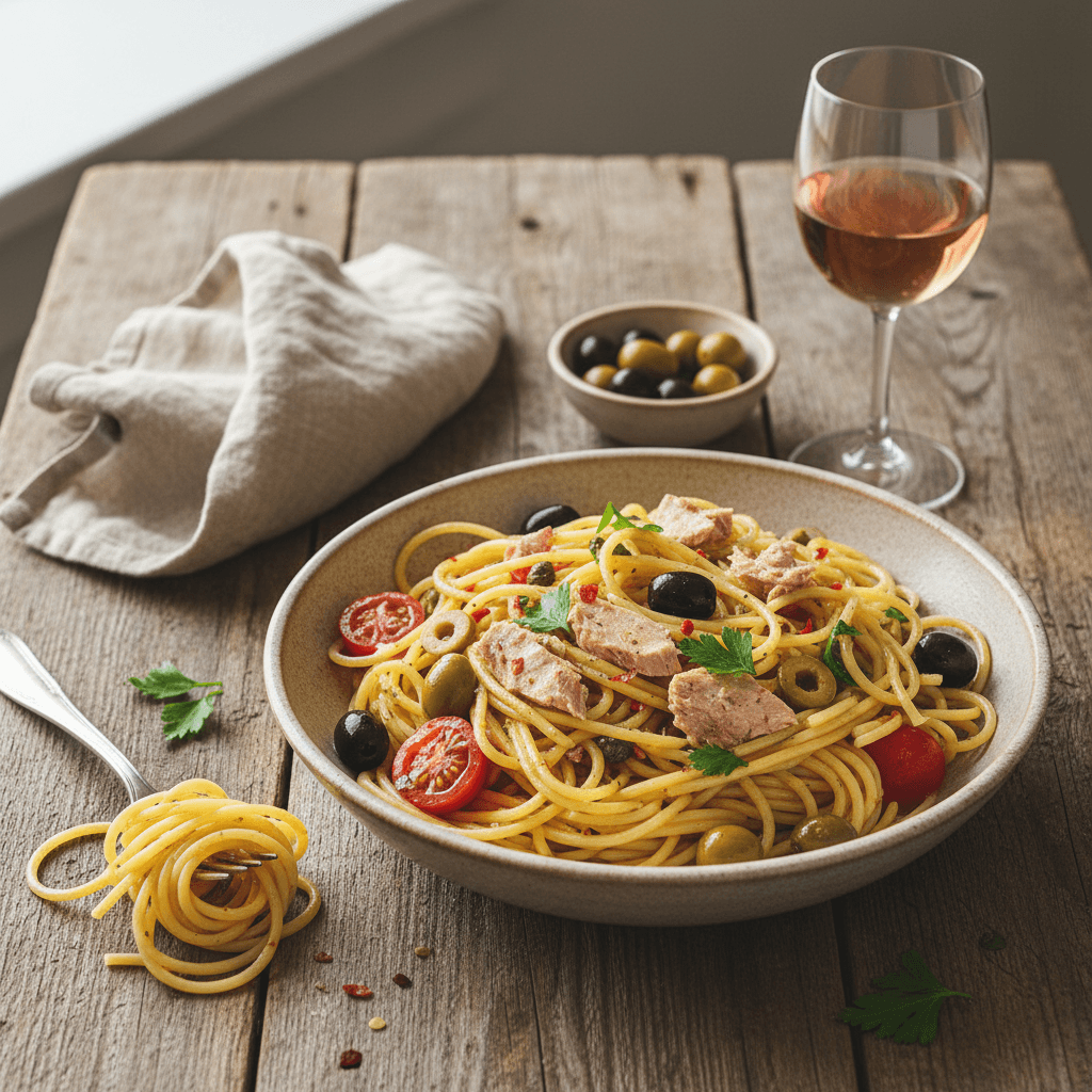 Pâtes au Thon et Olives