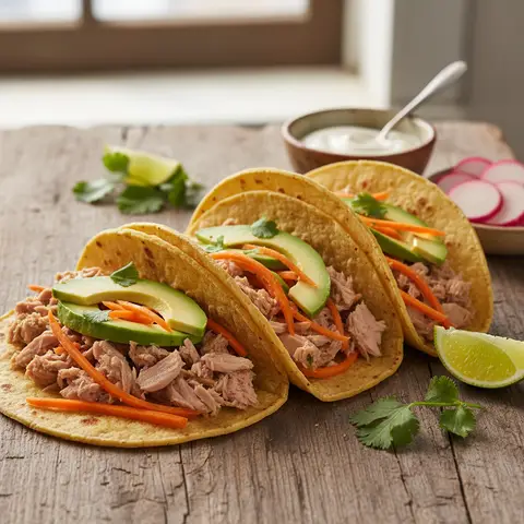 Tacos Thon Avocat et Carottes Râpées