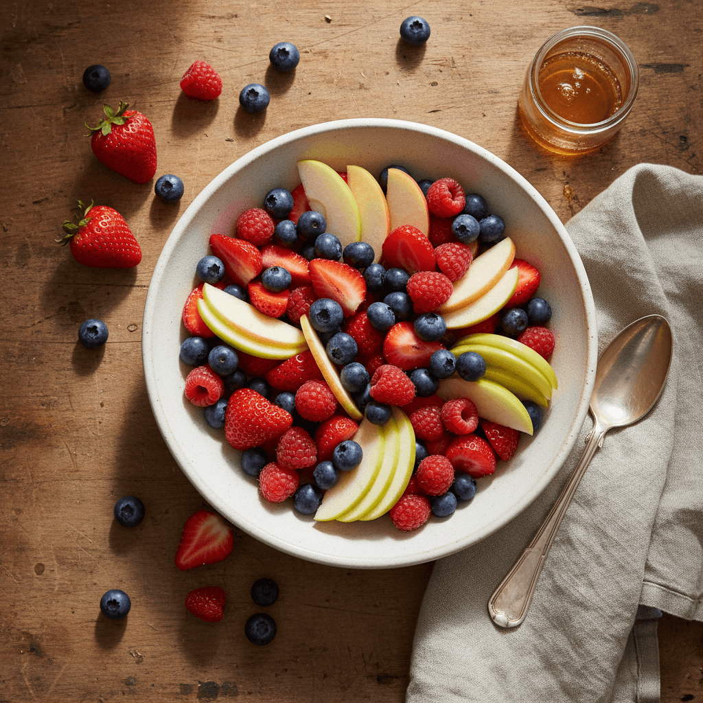 Salade de Fruits Rouges et Pommes