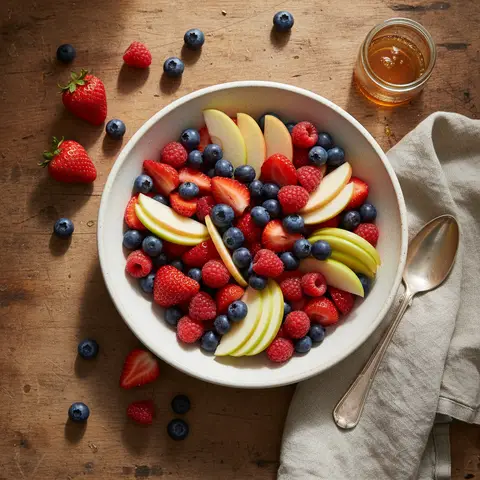 Salade de Fruits Rouges et Pommes