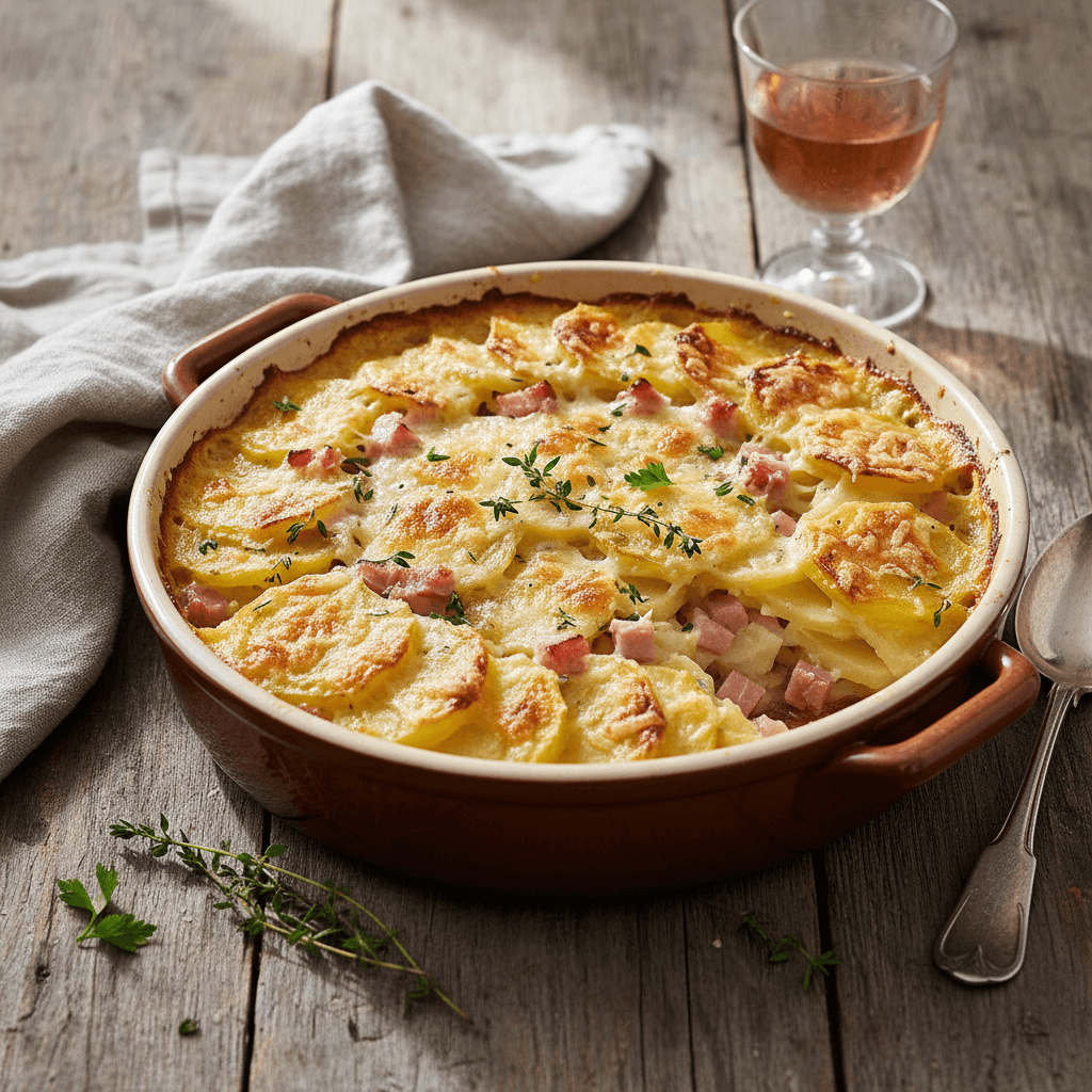 Kartoffel-Schinken-Gratin