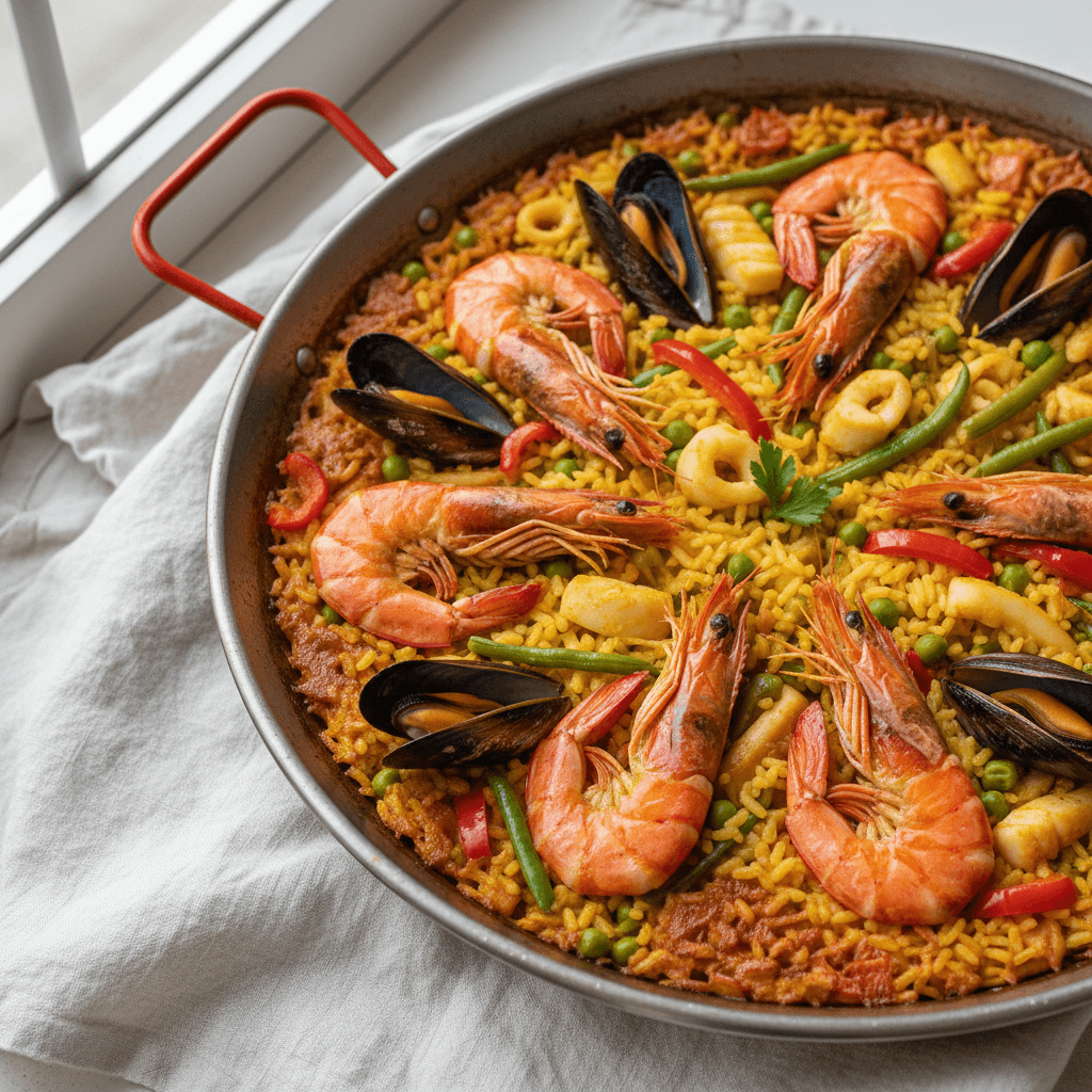 Paella Valenciana aux Fruits de Mer