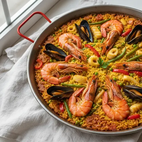 Paella Valenciana aux Fruits de Mer