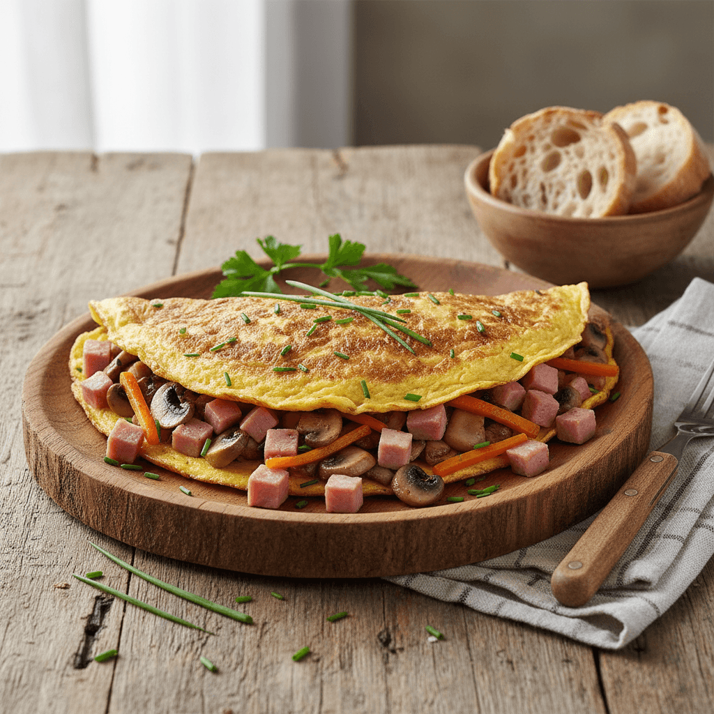 Omelette Paysanne Jambon-Champignons