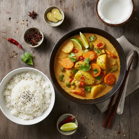 Curry de légumes façon thaï