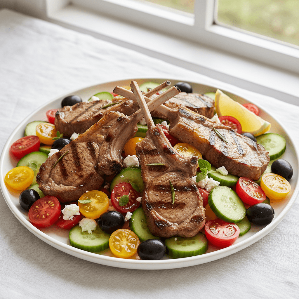 Salade d'agneau grillé à la méditerranéenne