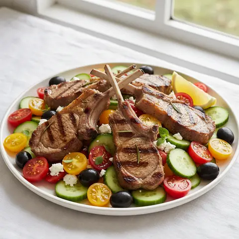 Salade d'agneau grillé à la méditerranéenne