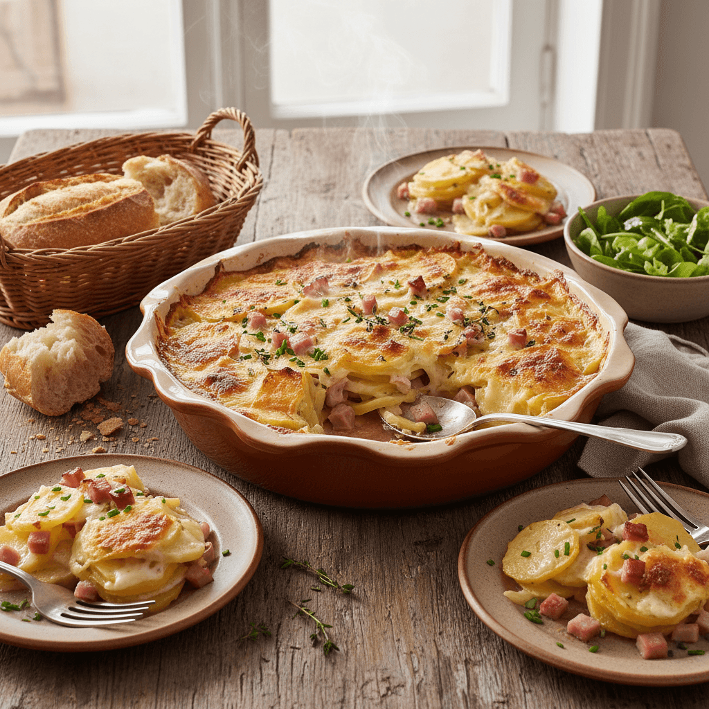 Potato and Ham Gratin