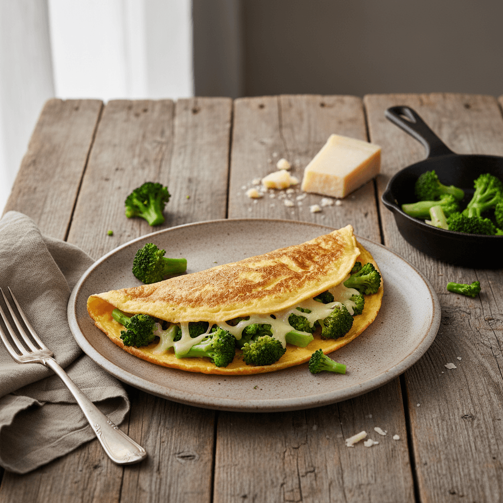 Omelette Brocoli-Gruyère