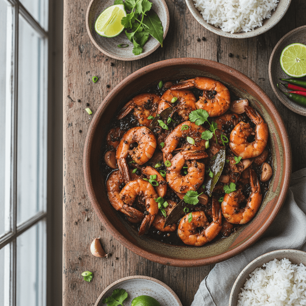 Adobo aux Crevettes Philippin