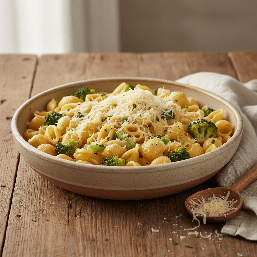 Pasta mit Gruyère und Brokkoli