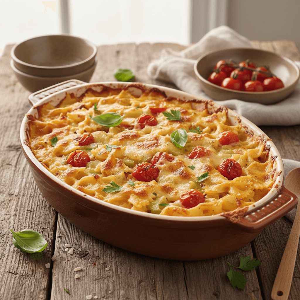 Pasta and Vegetable Gratin