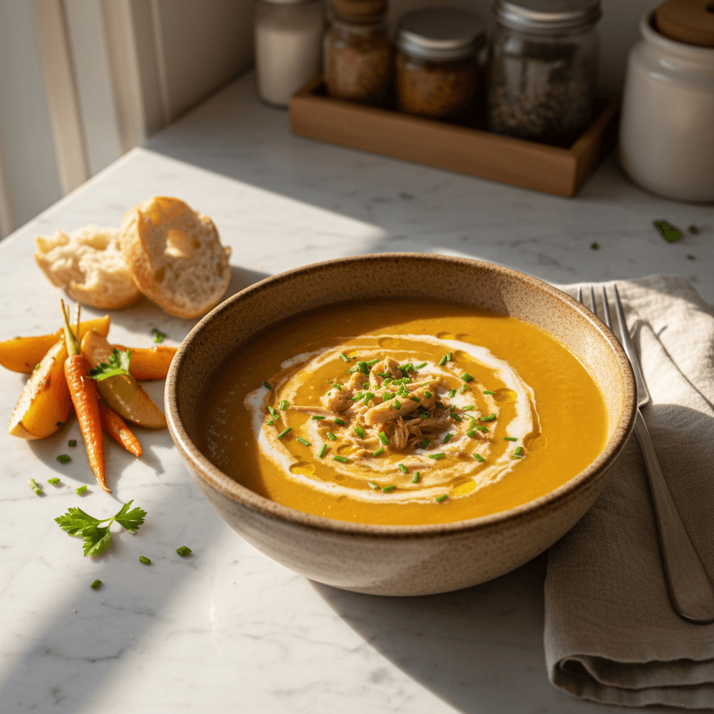 Soupe Velouté Pomme-Carotte-Poulet