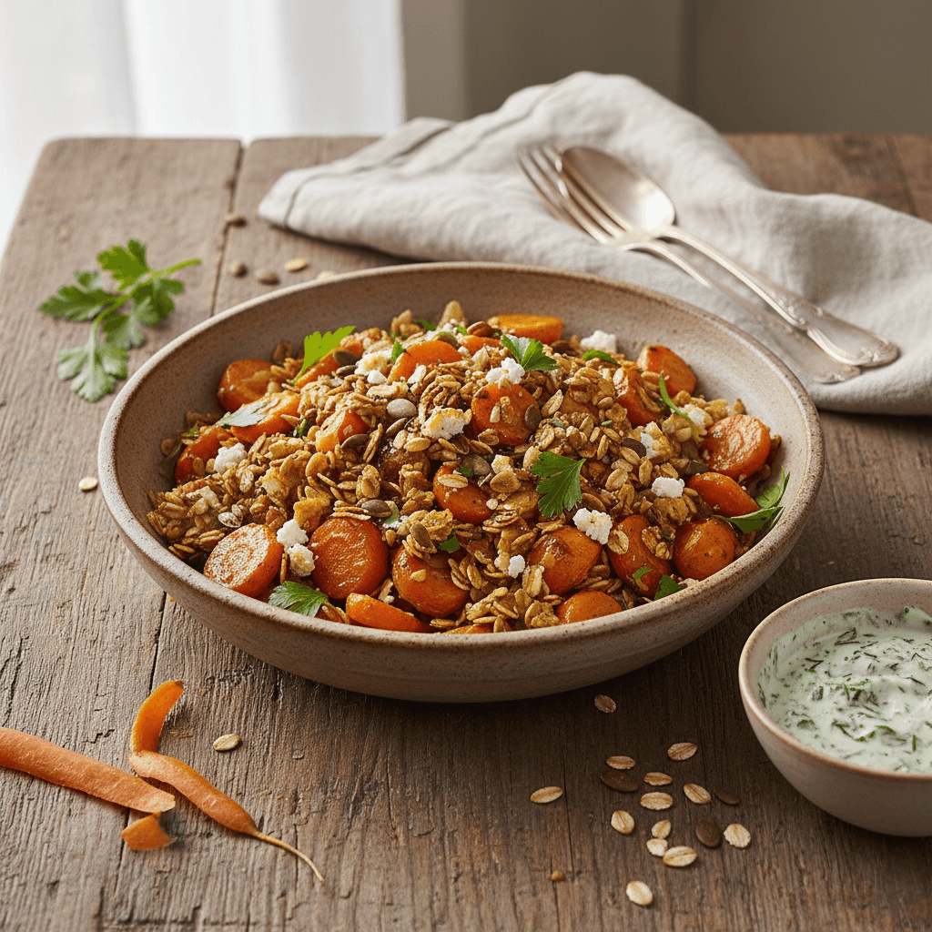 Warm Carrot and Oat Salad