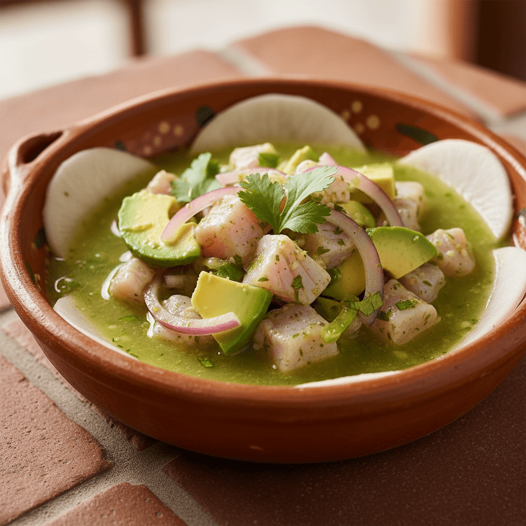 Bowl de bar façon aguachile sur jicama
