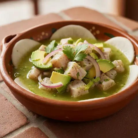 Bowl de bar façon aguachile sur jicama