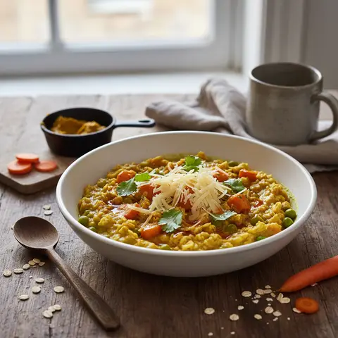 Porridge Curry-Légumes au Déjeuner