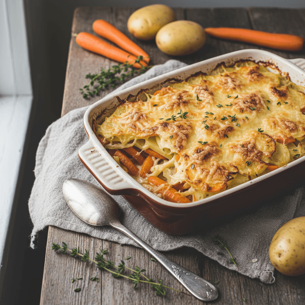 Kartoffel-Möhren-Gratin
