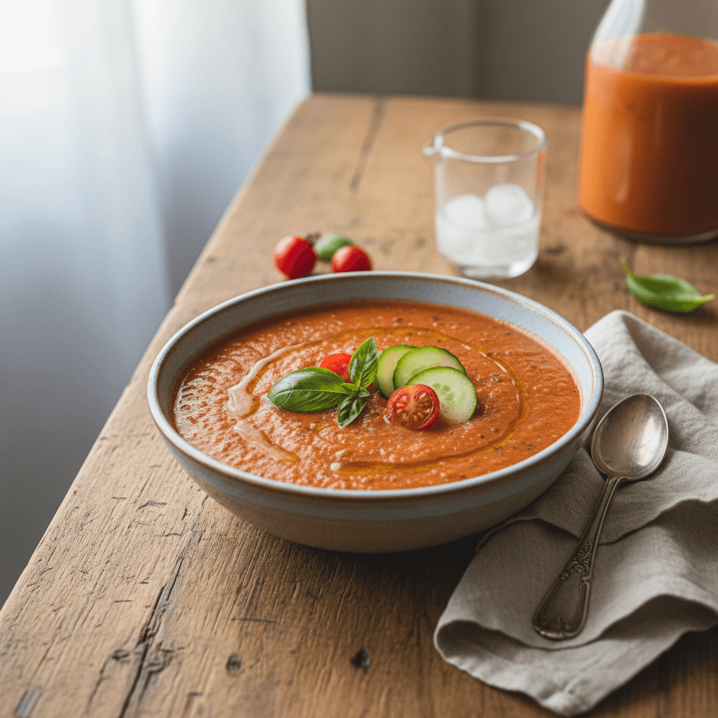 Soupe Tomate-Concombre Froide
