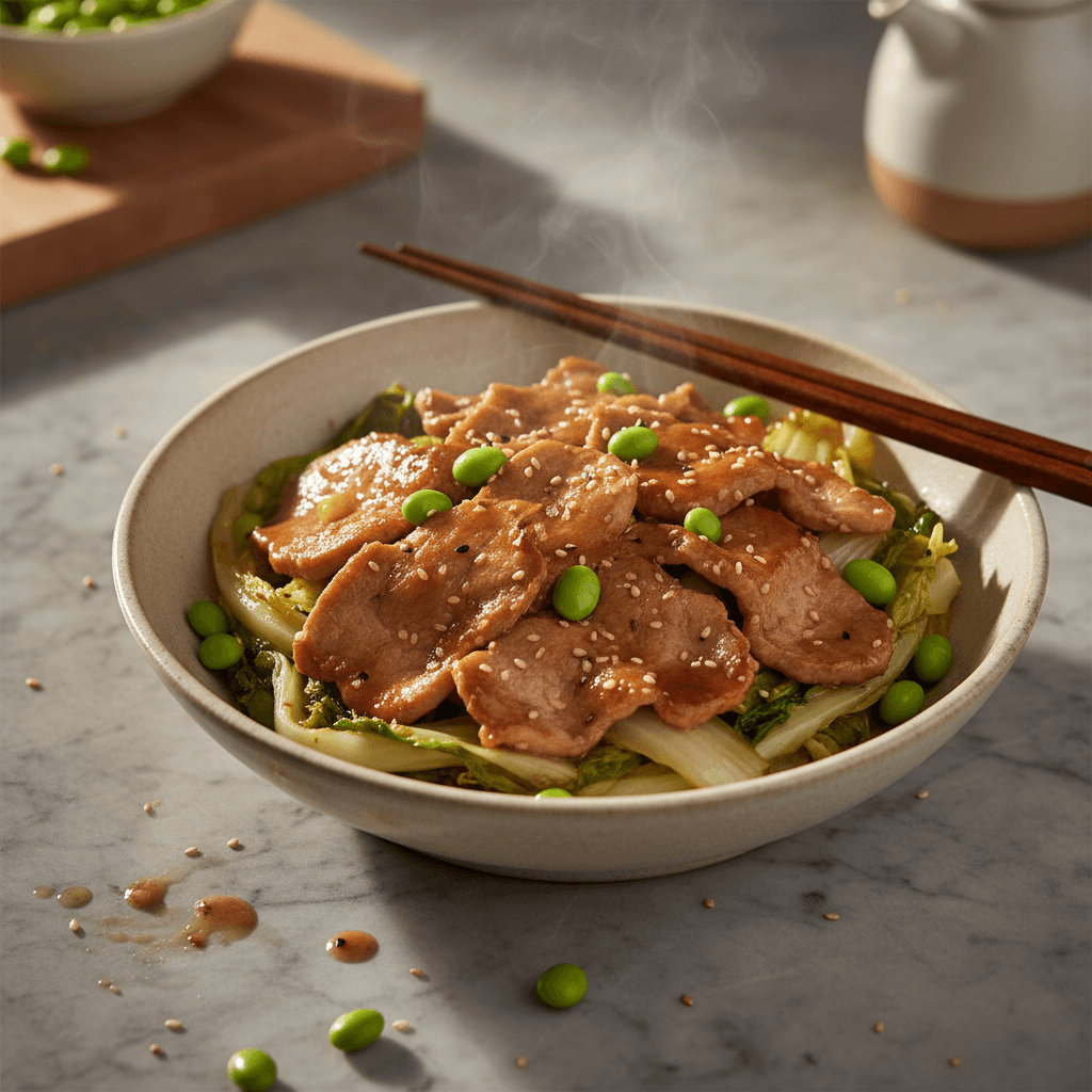 Bowl de porc miso et chou chinois