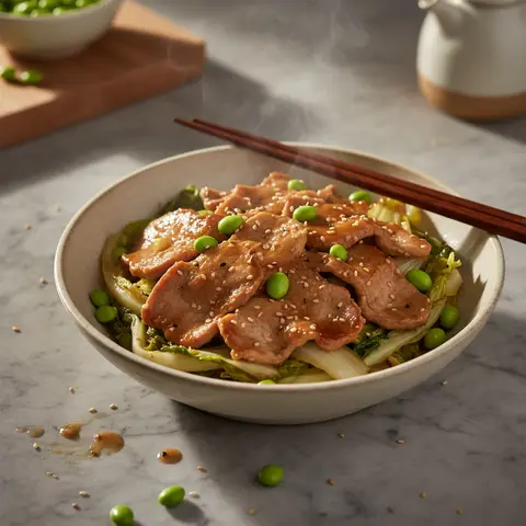 Bowl de porc miso et chou chinois