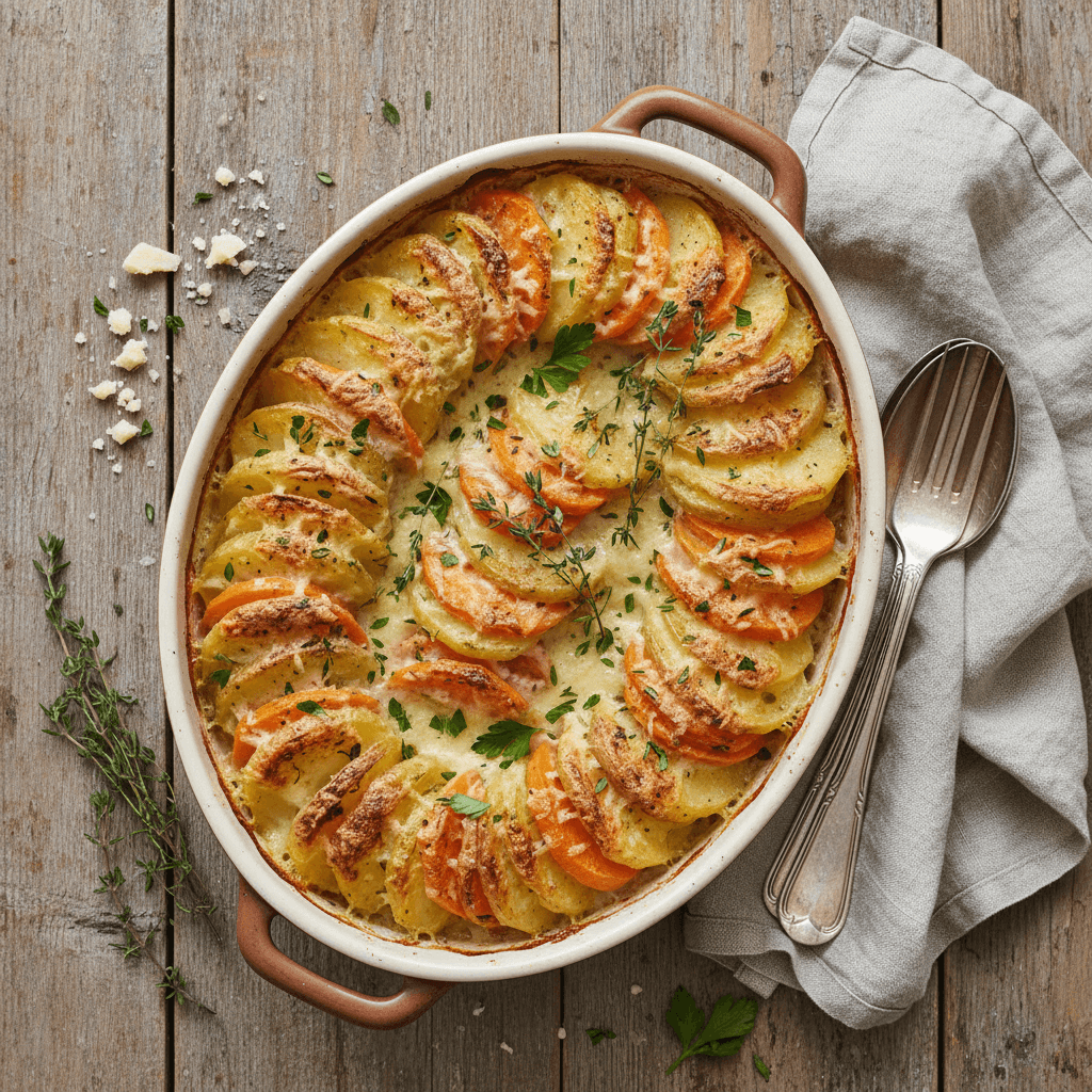 Gratin de Pommes de Terre et Carottes