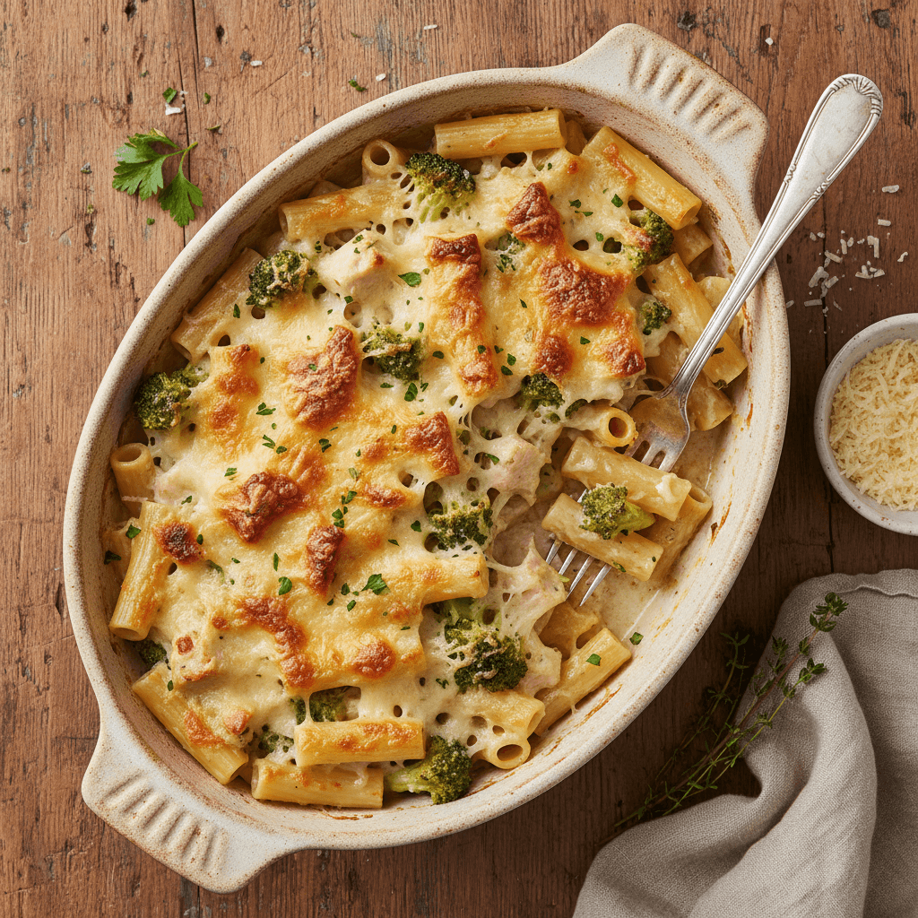 Pâtes Poulet Brocoli Gruyère