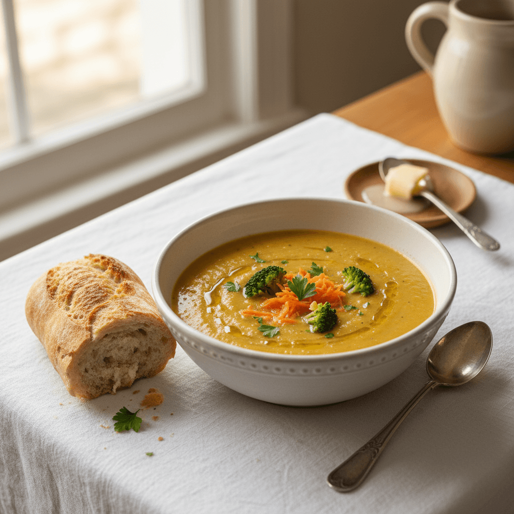 Soupe Brocoli-Carotte à la Française