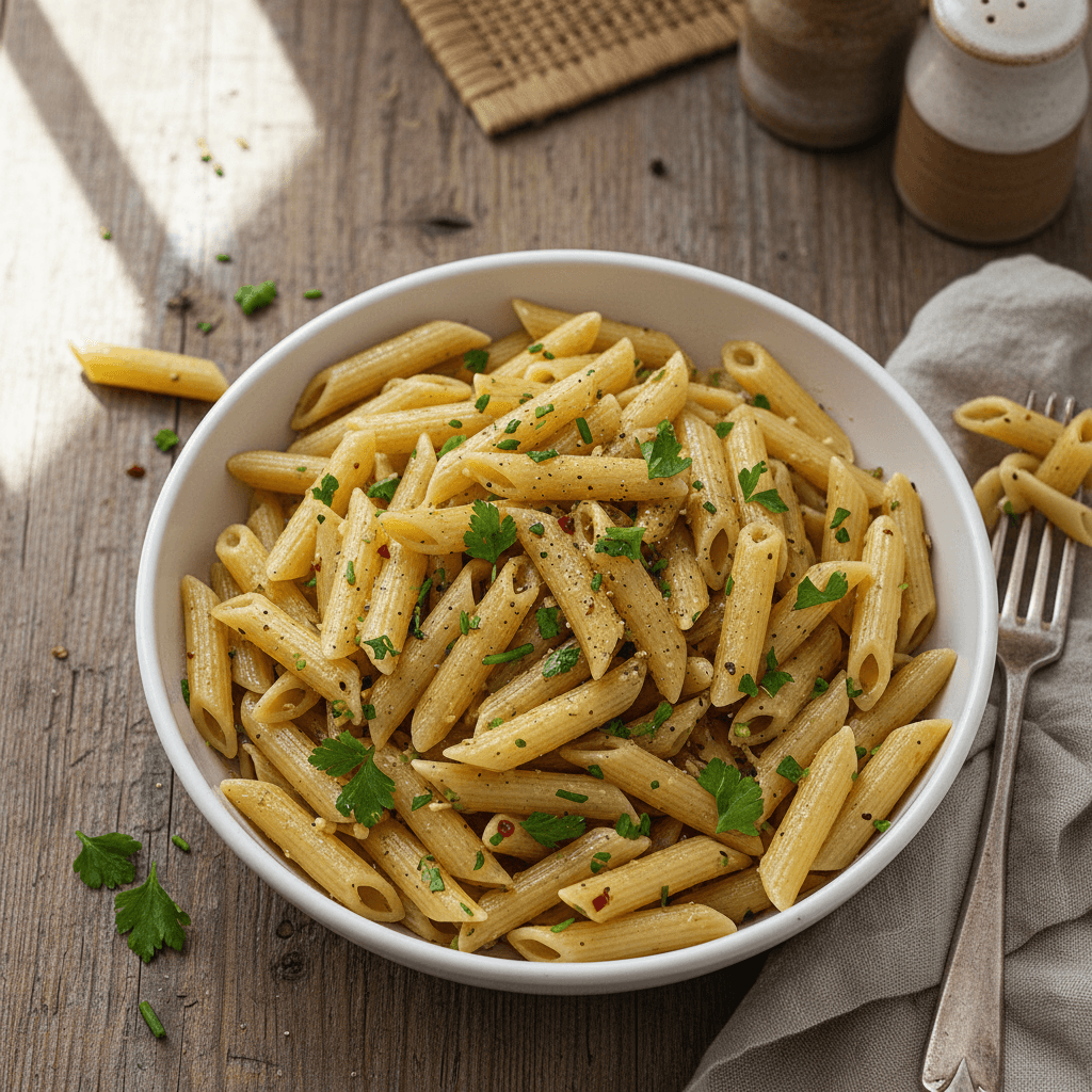 Penne au Beurre et Herbes