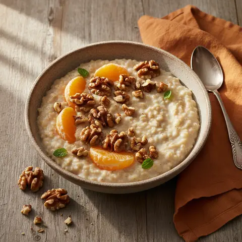 Porridge aux Clémentines et Noix Croustillantes