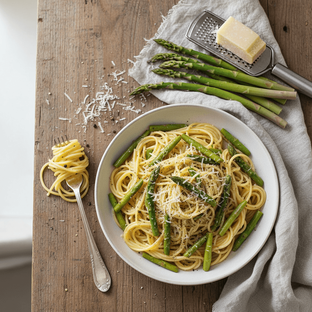 Pasta with Asparagus and Parmesan