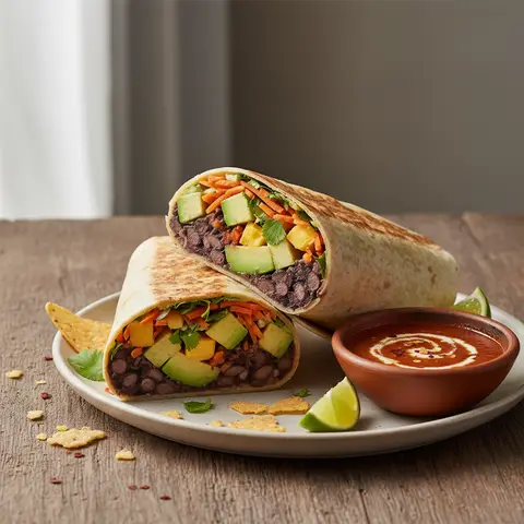 Wrap Mexicain Gourmand aux Haricots Noirs