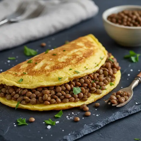 Omelette aux Lentilles