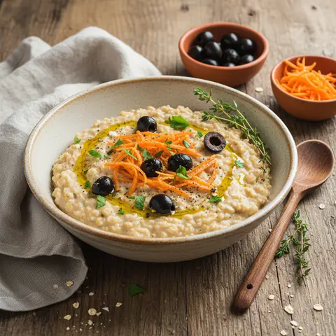 Porridge Savoureux aux Carottes et Olives