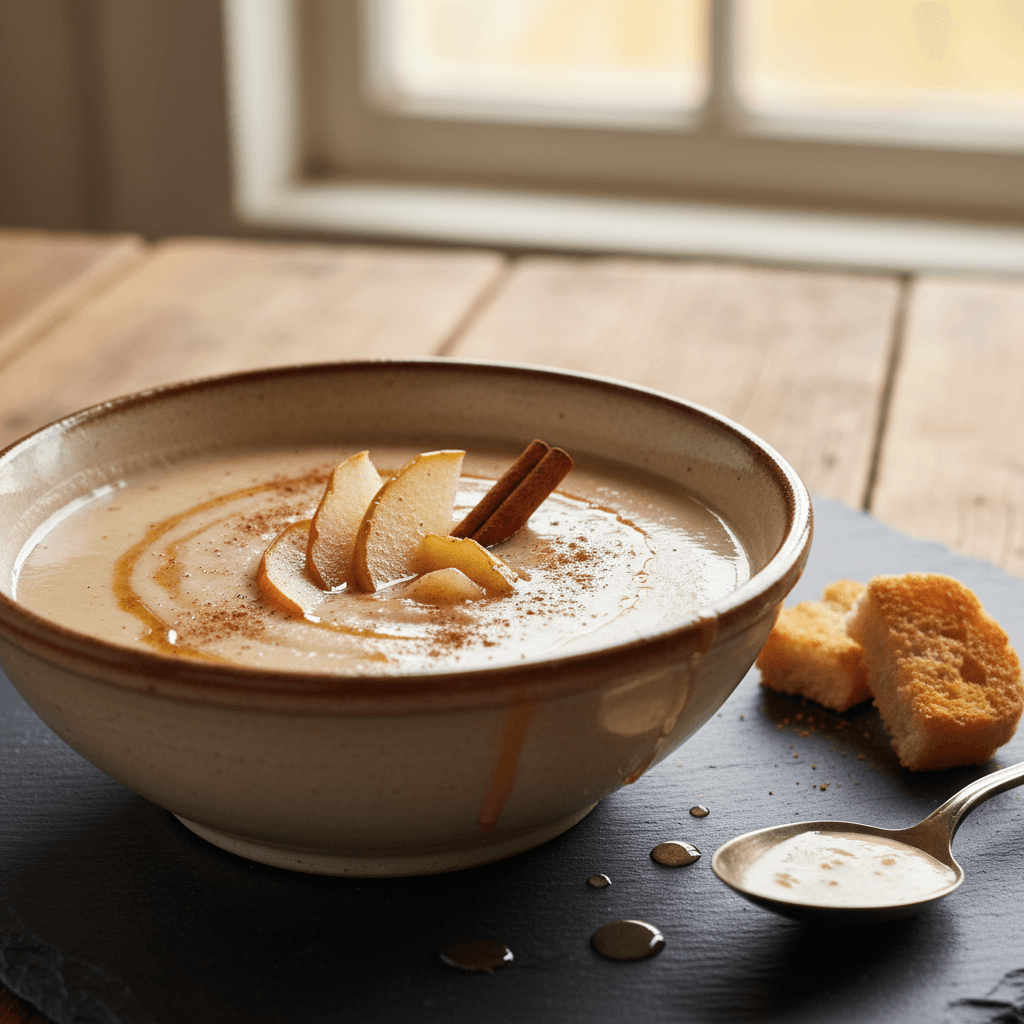 Soupe de Pommes et Poires à la Cannelle