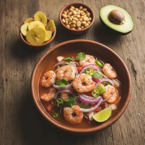 Ceviche de crevettes à l'équatorienne