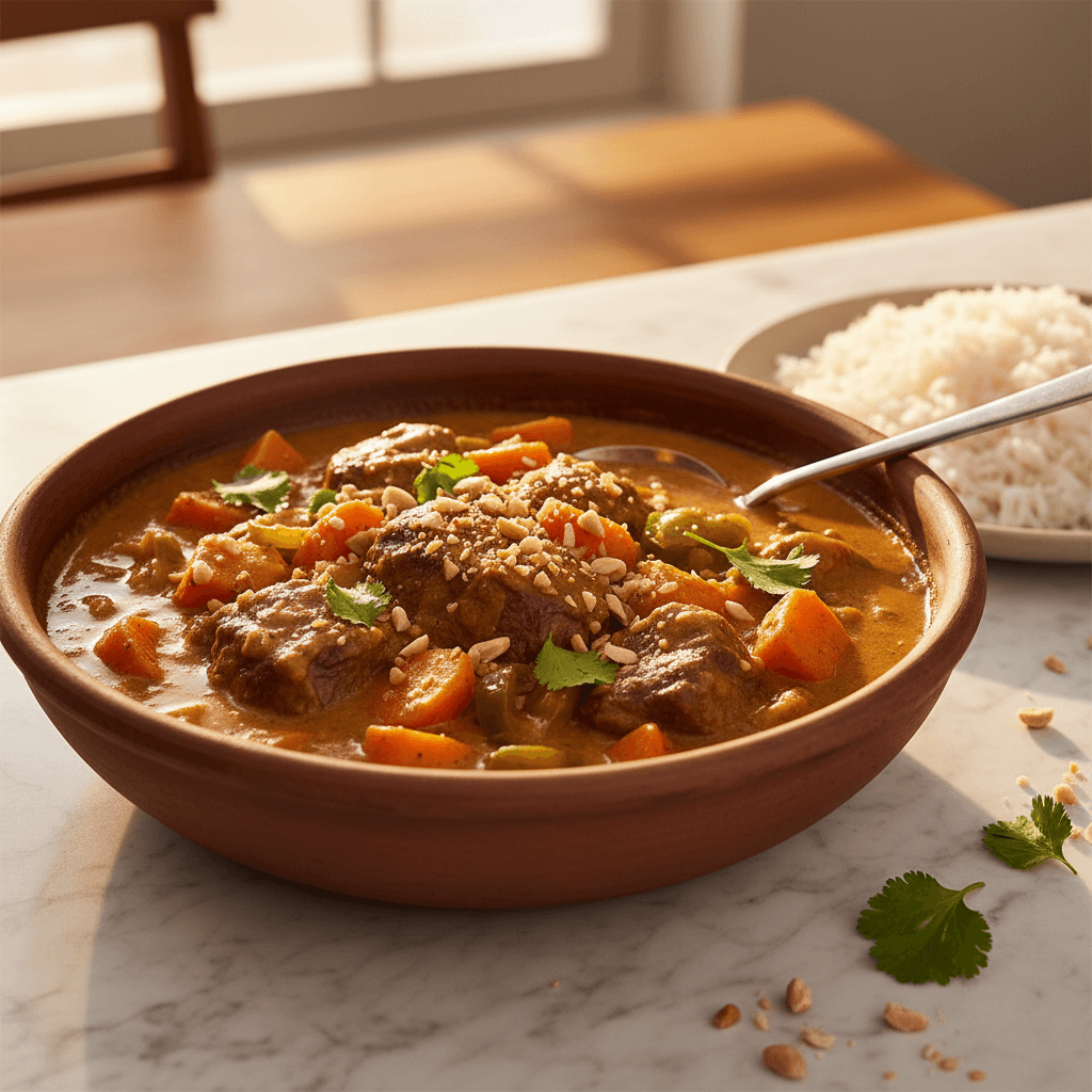 Mafé aux Cacahuètes et Boeuf