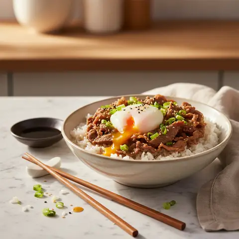 Donburi au Boeuf et Oeufs