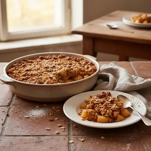 Crumble aux Pommes et Poires avec Granola