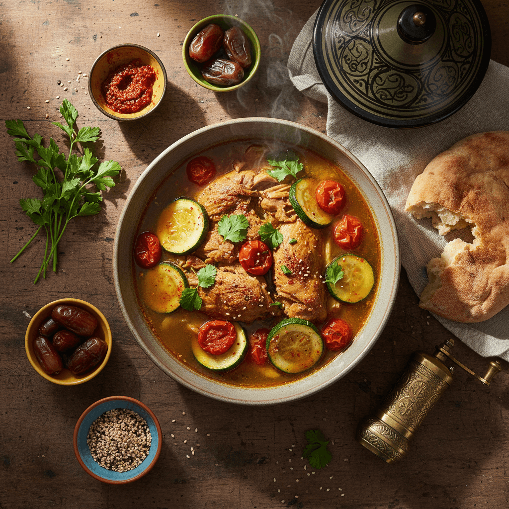 Bouillon de dinde marocain aux épices