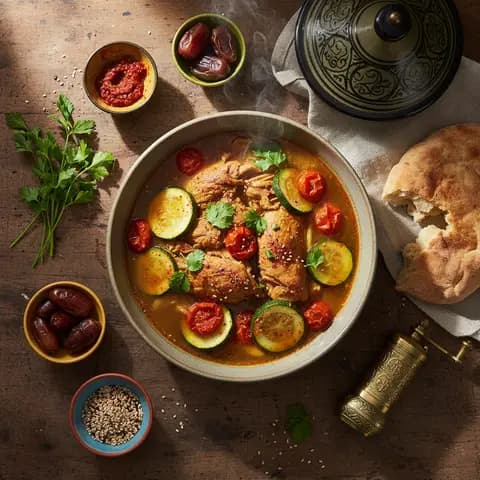 Bouillon de dinde marocain aux épices