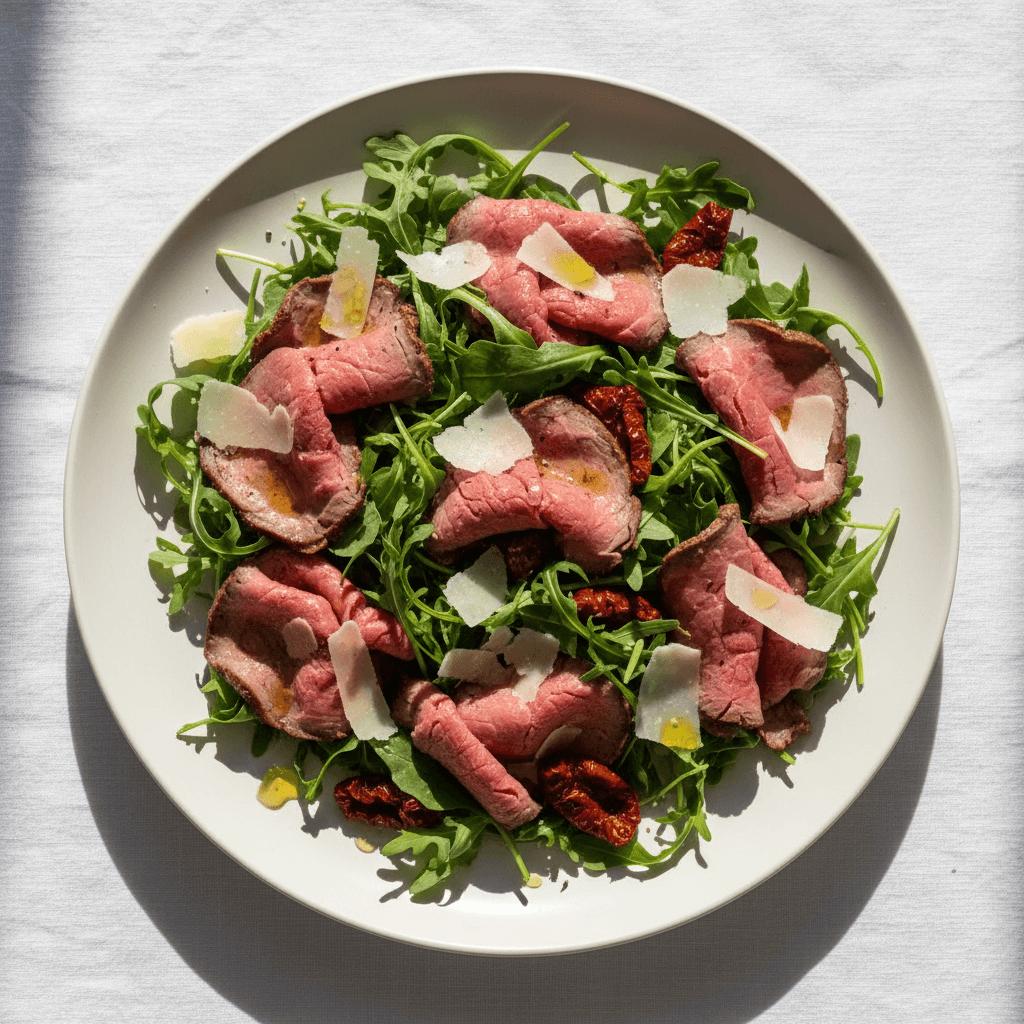 Salade italienne au rosbif, roquette et parmesan