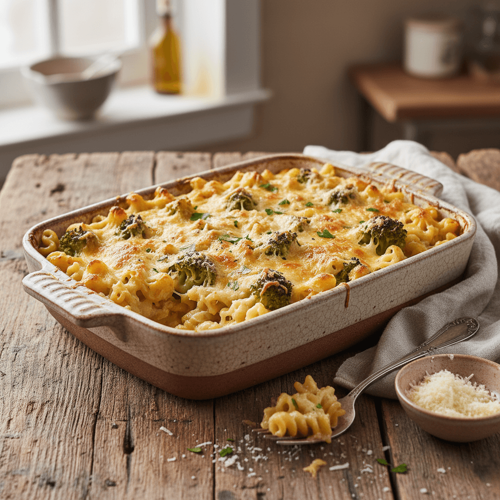 Pasta with Cheese and Broccoli