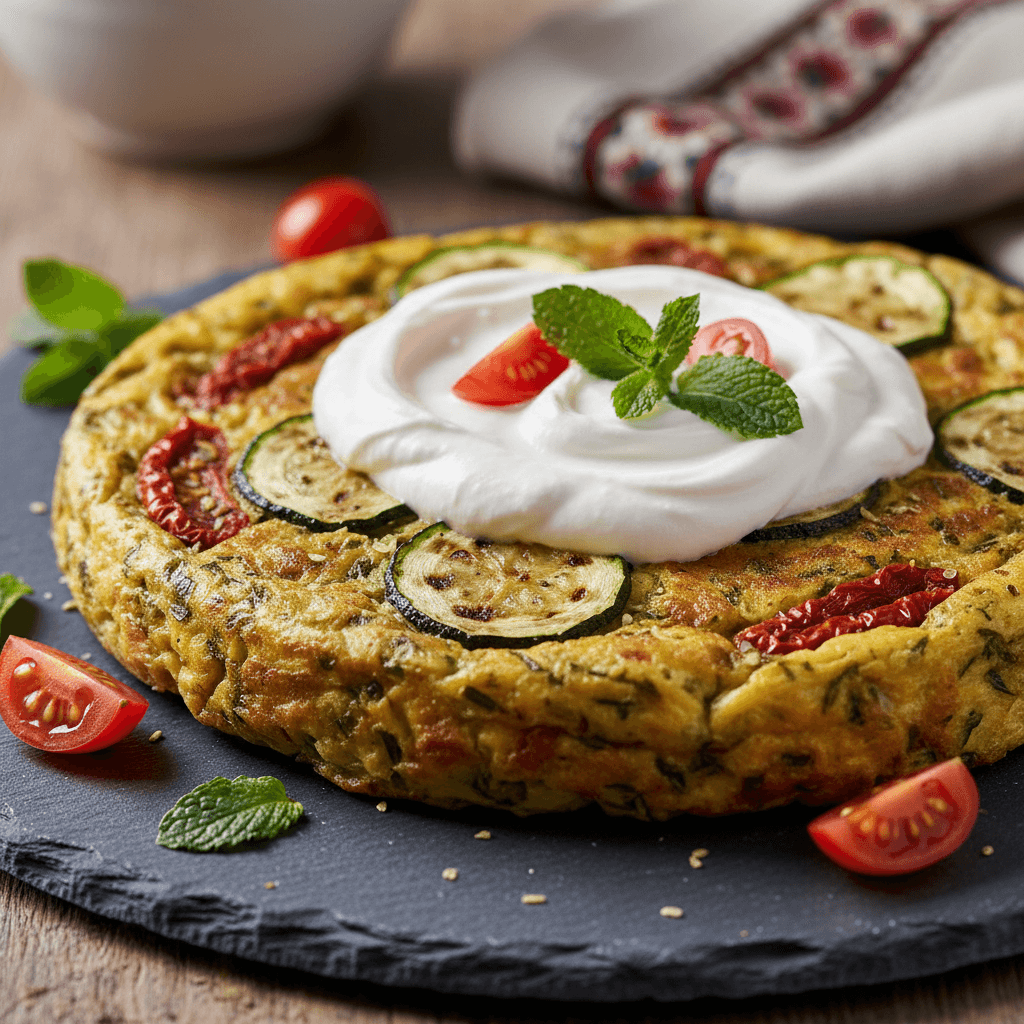 Frittata libanaise au zaatar et labneh