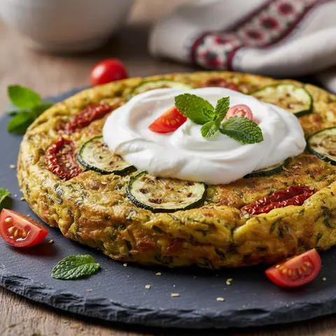 Frittata libanaise au zaatar et labneh