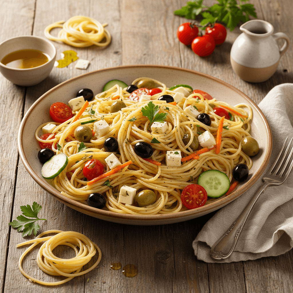 Mediterranean Pasta Salad with Olives