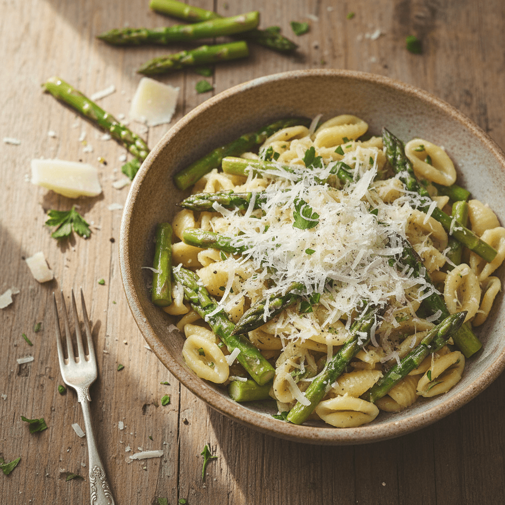 Pasta with Asparagus and Parmesan